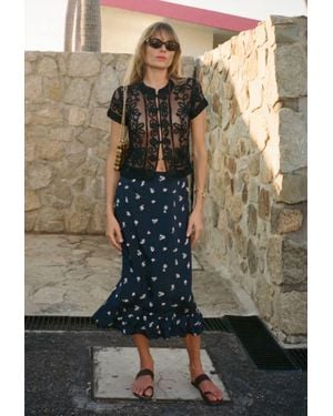 Ciao Lucia Pappilon Print Skirt - Blue