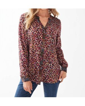 Fdj Smocking Detail Roll Up Sleeve Shirt - Red