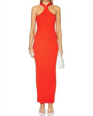 Line & Dot Gramercy Halter Neck Dress in Blue | Lyst