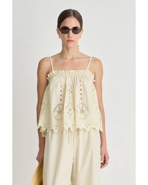 Apiece Apart Embroidered Cami Top - Natural