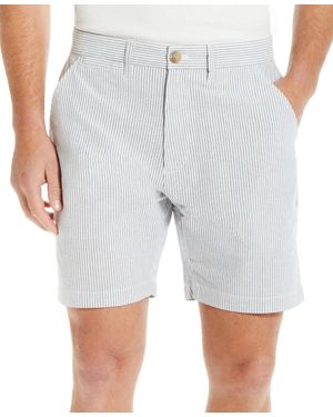 Weatherproof Vintage Shorts Striped Cotton 7" Inseam Ups1162 - Gray