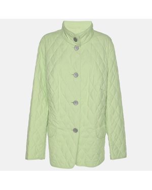 Basler Quilted Polyester Button Jacket - Green