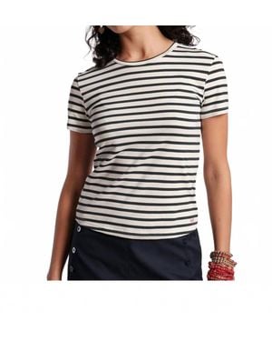 Frances Valentine Super Stripe Crewneck Tee - Black