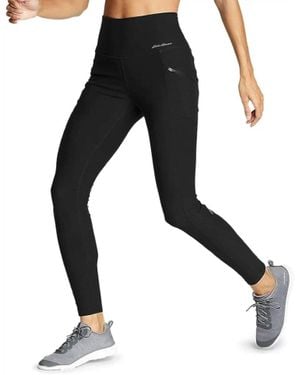 Eddie Bauer High Compression Upf 50+ Trail Tight Leggings - Black