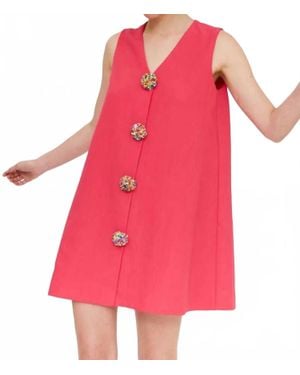 Compañía Fantástica Sleeveless Button Dress - Pink