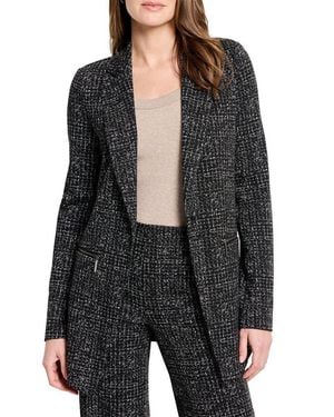 NIC+ZOE Nic+Zoe Dotty Grid Zip Jacket - Black