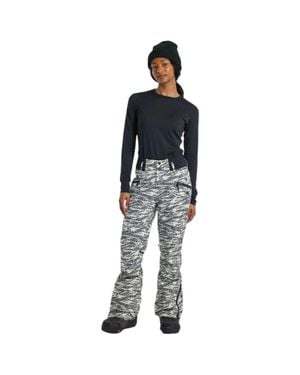 Burton Marcy Ski Pants Zebra Camo Rise High Waterproof Jax855 - Black