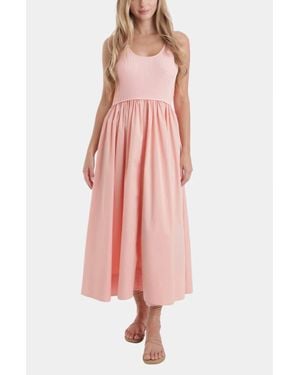 Karina Grimaldi Ray Knit Combo Dress - Pink