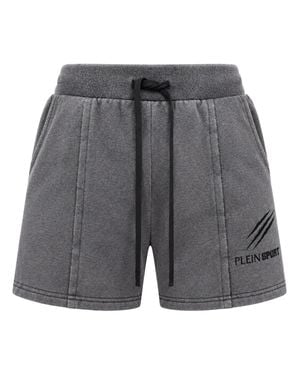 Philipp Plein Acid Wash Jogging Shorts - Gray