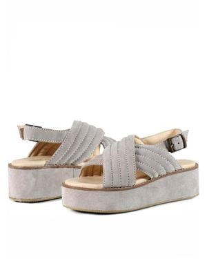 Diba True Womne's Dor Ian Suede Wedge Sandal - Natural
