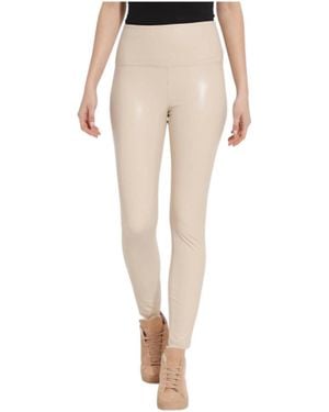 Lyssé Theodora Textured Leather Leggings - Natural