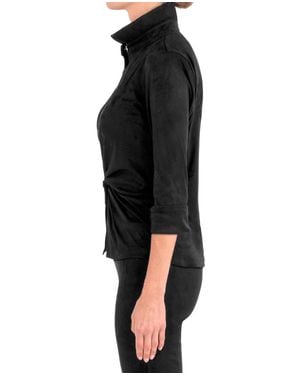 Gretchen Scott Twist & Shout Top - Black