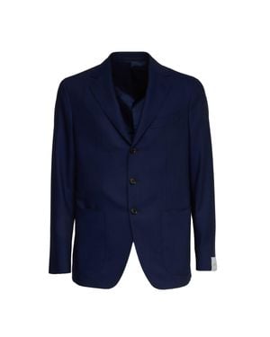 Caruso Aida Nuvola Single Breasted Blazer - Blue