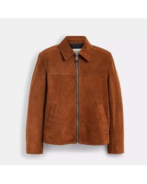 COACH Suede Jacket - Brown