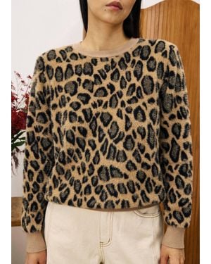 FRNCH Canna Crewneck Sweater - Brown