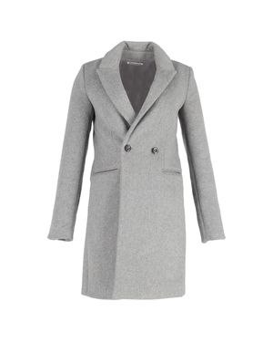 Reformation Double-Breasted Coat With Pockets - Gray