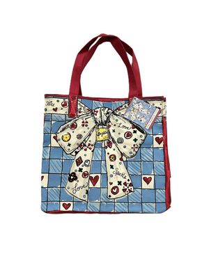 Brighton Pre-Loved Large Canvas Tote Bag - Blue