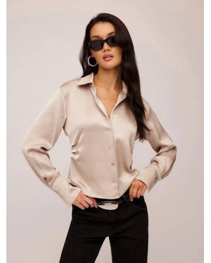 Fifteen Twenty Tawnie Side Pleat Shirt - Natural