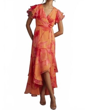 Hutch Whitlee Floral Wrap Dress - Red