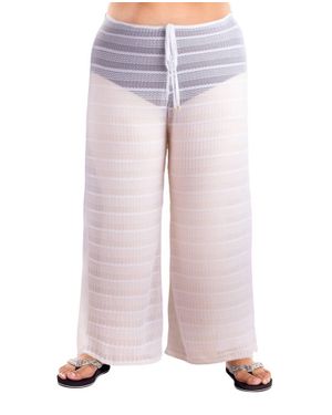 Jordan Taylor Arrow Chevron Textured Tie Front Pants - Pink