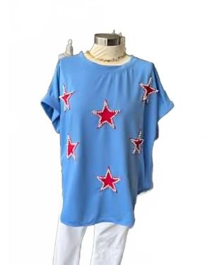 Bibi Bono Fourth Of July Terry Shirt - Blue