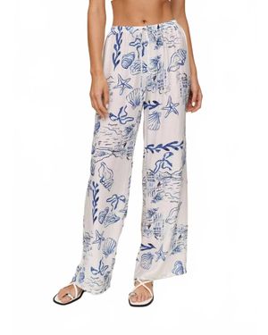 Bella Dahl Wide Leg Beach Pants - Blue