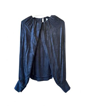 Beatrice B. Drape Blouse - Blue