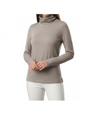 HENRIETTE STEFFENSEN High Neck Knit Top - Gray