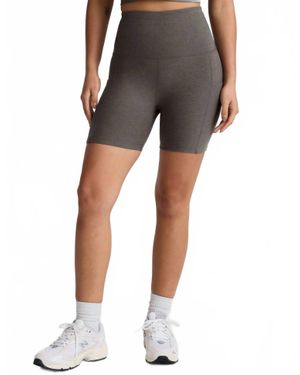 Beyond Yoga Spacedye Keep Pace Biker Shorts - Gray