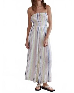 By Together Poolside Cotton Gauze Jumpsuit - Gray