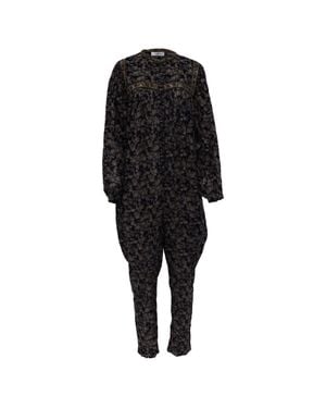 Isabel Marant Étoile Vasco Floral Printed Jumpsuit - Black