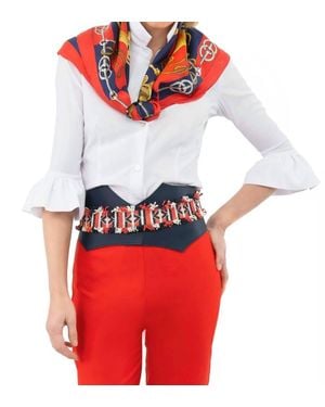 Gretchen Scott Priss Chiffon Blouse - Red