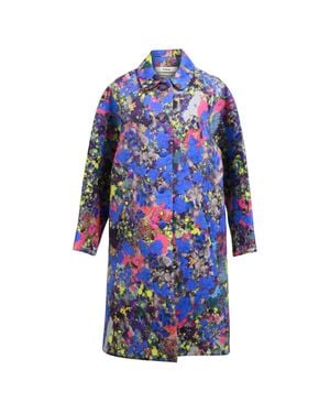 Erdem Bonnie Printed Coat - Blue