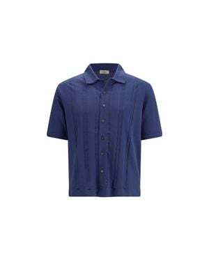 Piacenza Cashmere Cotton Polo Shirt - Blue