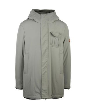 Dekker Granlasco Hooded Jacket With Padded Interior And Flap Pocket - Gray