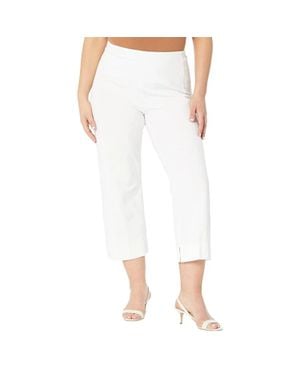 Lyssé Gaia Braided Crop Pants 4-Way Stretch Straight Jzz366 - White