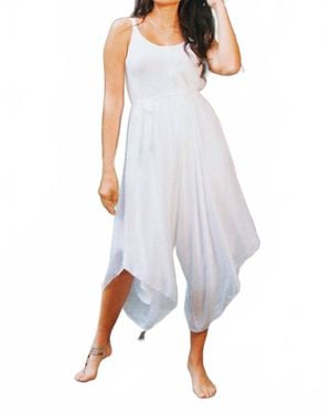 Scandal Italy Nova Italian Silk Jumpsuit - White