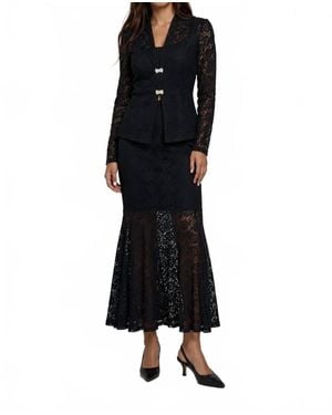 Akalia Valentina Lace Mermaid Skirt - Black