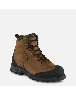 Red Wing Burnside 6-Inch Waterproof Safety Toe Boots - Brown
