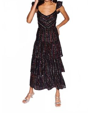 Saylor Quintana Sequin Maxi Dress - Blue
