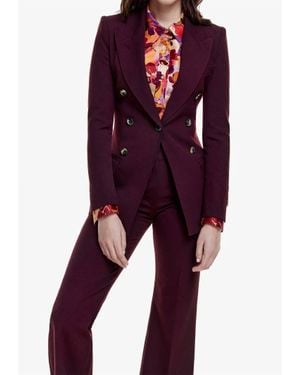 Smythe Double-Breasted Blazer - Red