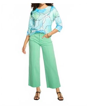 Fdj Olivia Wide Ankle Denim Pants - Green