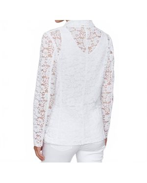 Charlie b Long Sleeve Lace Blazer - White
