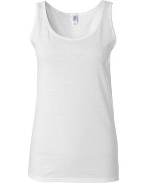 Gildan Ladies Soft Style Tank Top Vest - White
