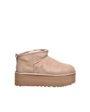 UGG Platform Suede Boots - Natural
