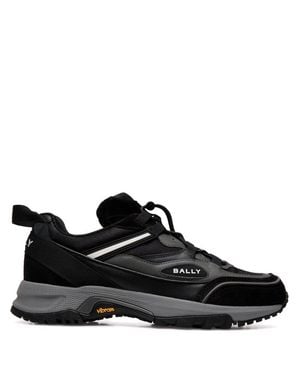 Bally Multicolor Low-Top Textured Leather Sneakers - Black