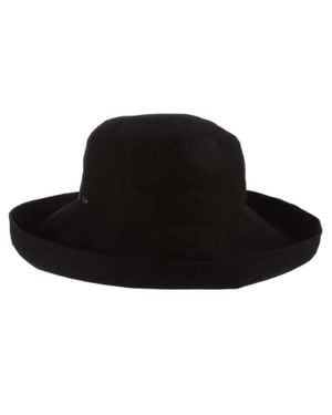 Dorfman Pacific Cotton Big Brim Hat - Black