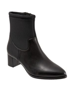 Trotters Kippy T2060-001 Boots Leather Ankle Bootie Jobb216 - Black