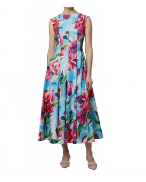 Talbot Runhof Cocktail Midi Dress - Red