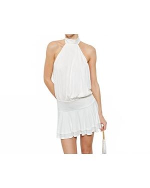 Loucia Heavenly Halter Mini Dress - White